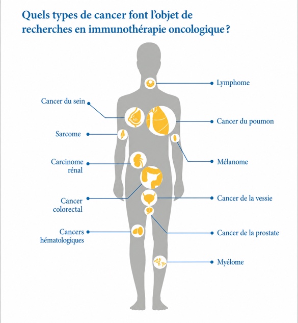 Types de cancer étudiés en immunothérapie oncologique