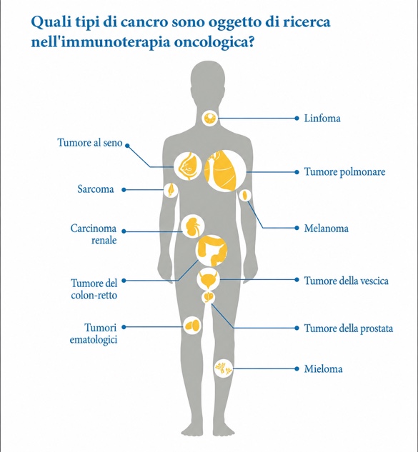 Tipi di cancro studiati nell’ambito dell’immunoterapia oncologica